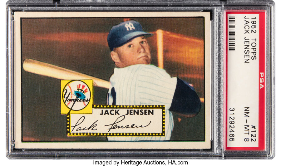 1952 Topps Jack Jensen #122 PSA NM-MT 8