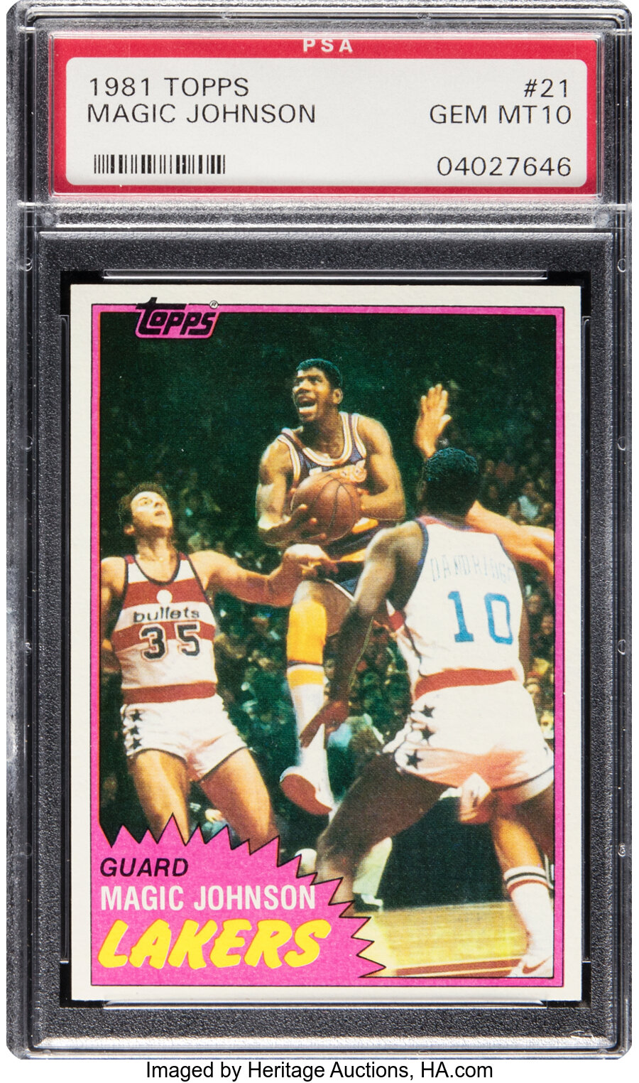 1981 Topps Magic Johnson #21 PSA Gem Mint 10