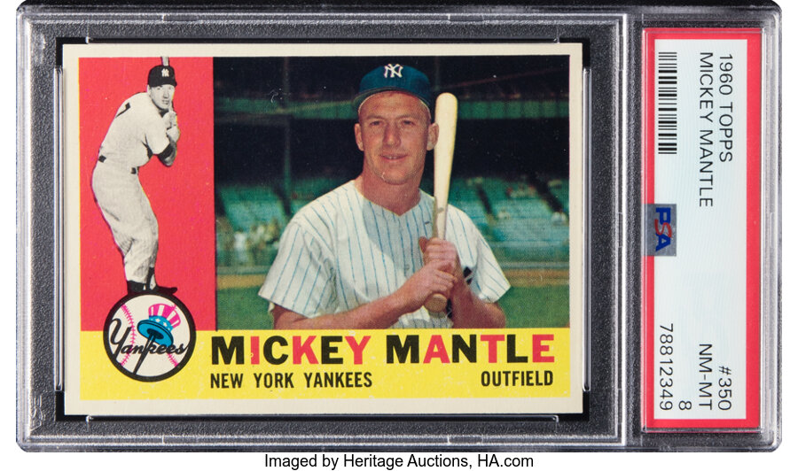 1960 Topps Mickey Mantle #350 PSA NM-MT 8