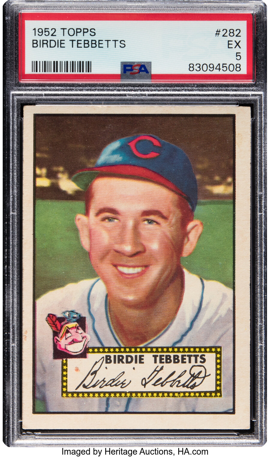 1952 Topps Birdie Tebbetts #282 PSA EX 5