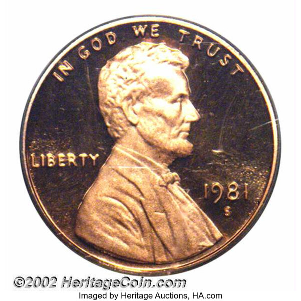 1980-S 1C Proof Lincoln Cent PCGS PR70