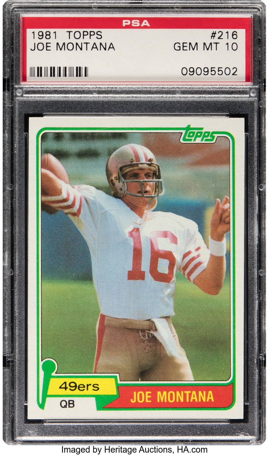 1981 Topps Joe Montana Rookie #216 PSA Gem Mint 10