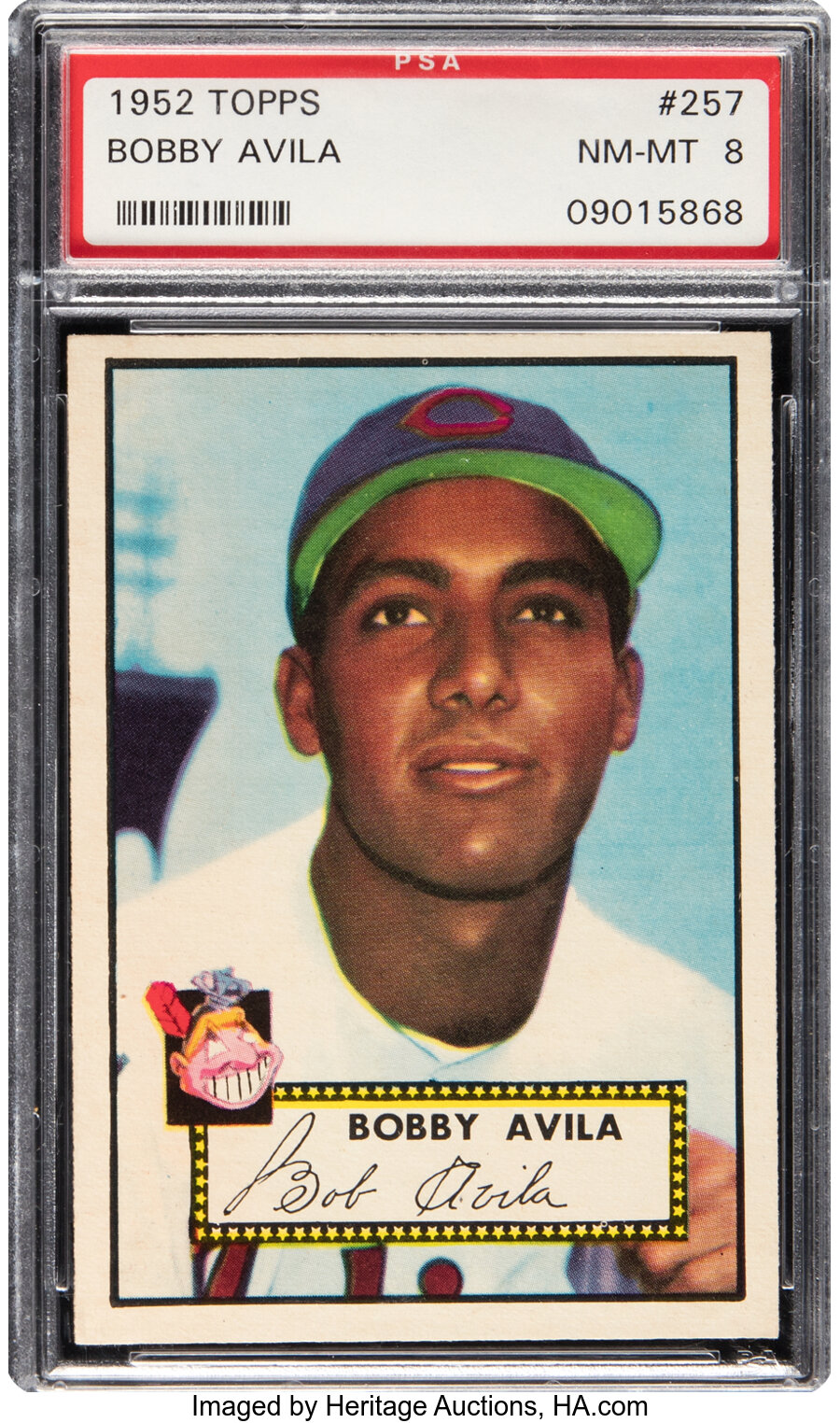 1952 Topps Bobby Avila #257 PSA NM-MT 8