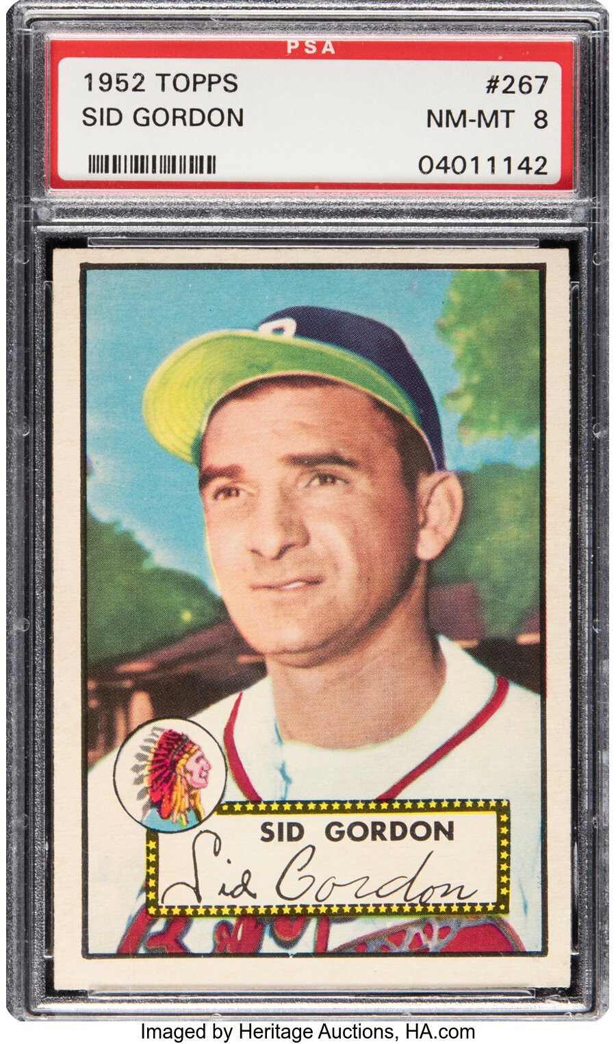 1952 Topps Sid Gordon #267 PSA NM-MT 8