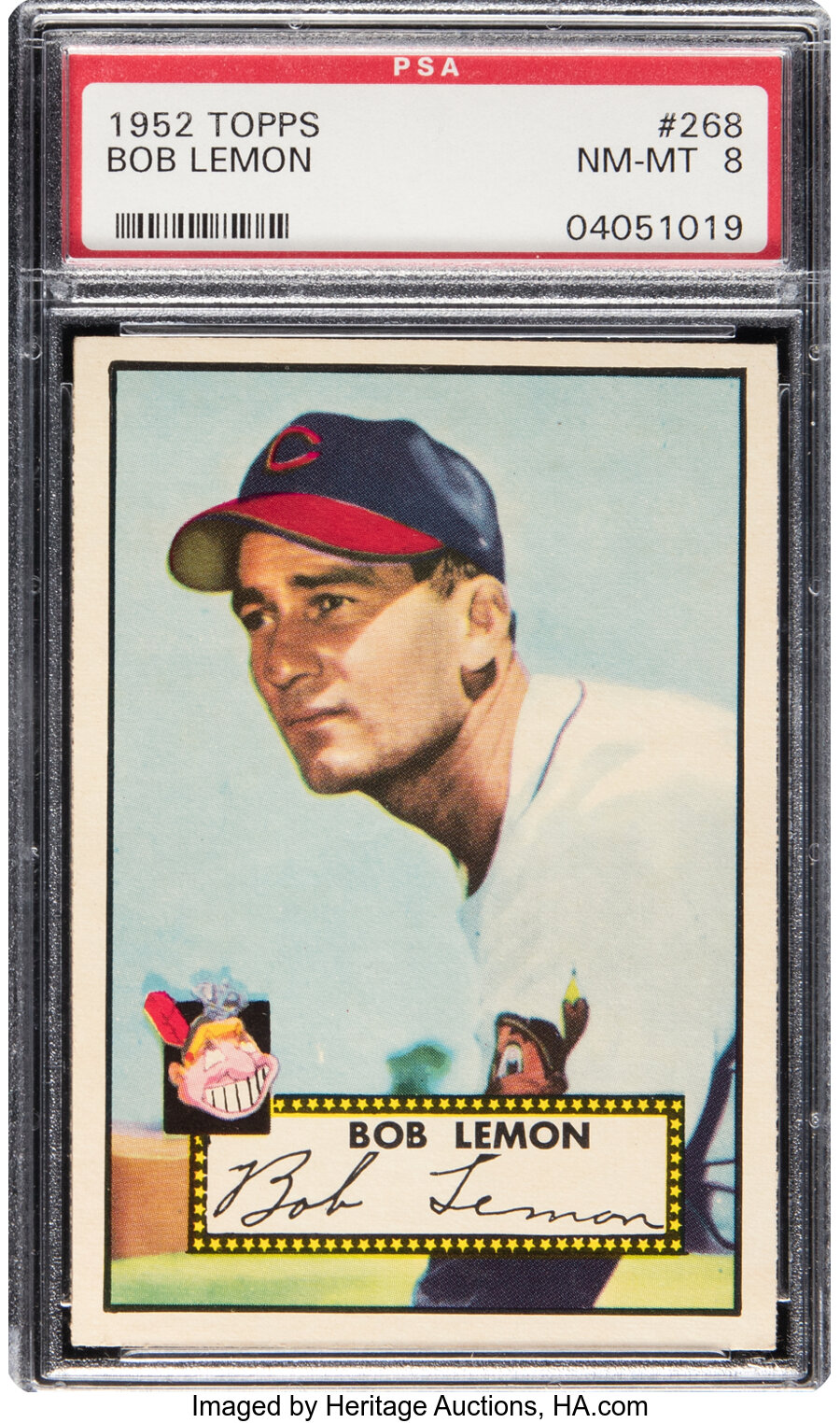 1952 Topps Bob Lemon #268 PSA NM-MT 8