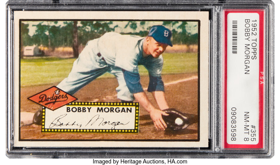 1952 Topps Bobby Morgan #355 PSA NM/MT 8