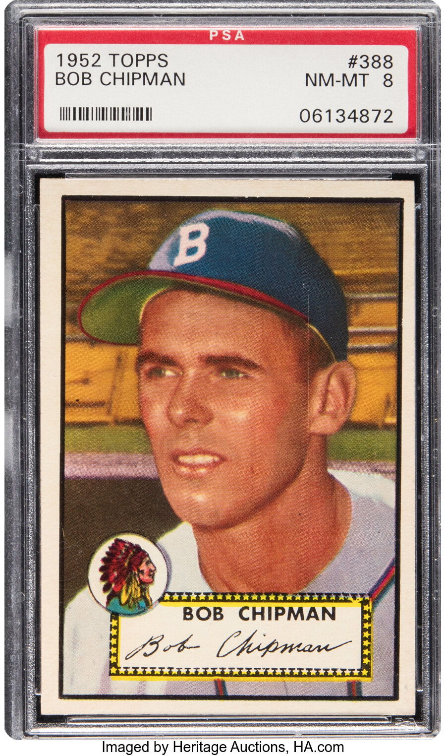 1952 Topps Bob Chipman #388 PSA NM/MT 8