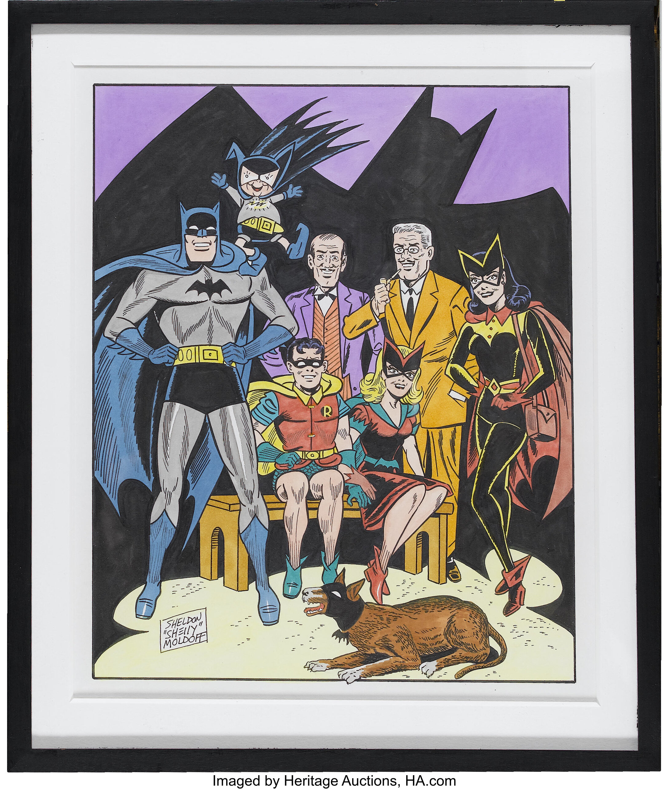 Sheldon Moldoff Batman Annual 2 Back Cover Recreation Original Lot Heritage Auctions