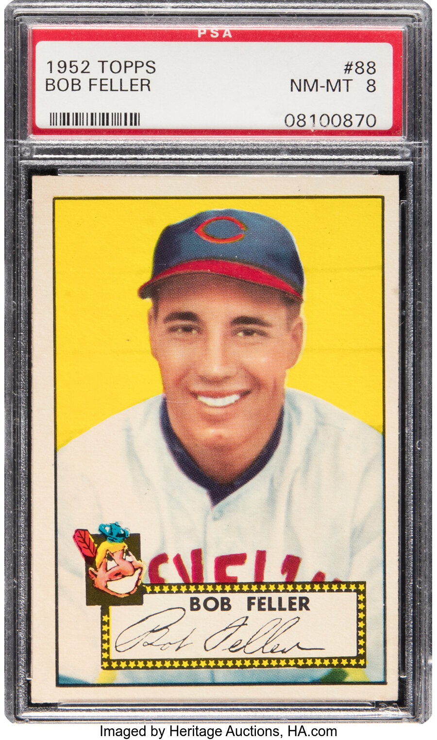 1952 Topps Bob Feller #88 PSA NM-MT 8