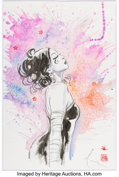 Original Comic Art:Paintings, David Mack - Death from Sandman Painting Original Art (undated)....