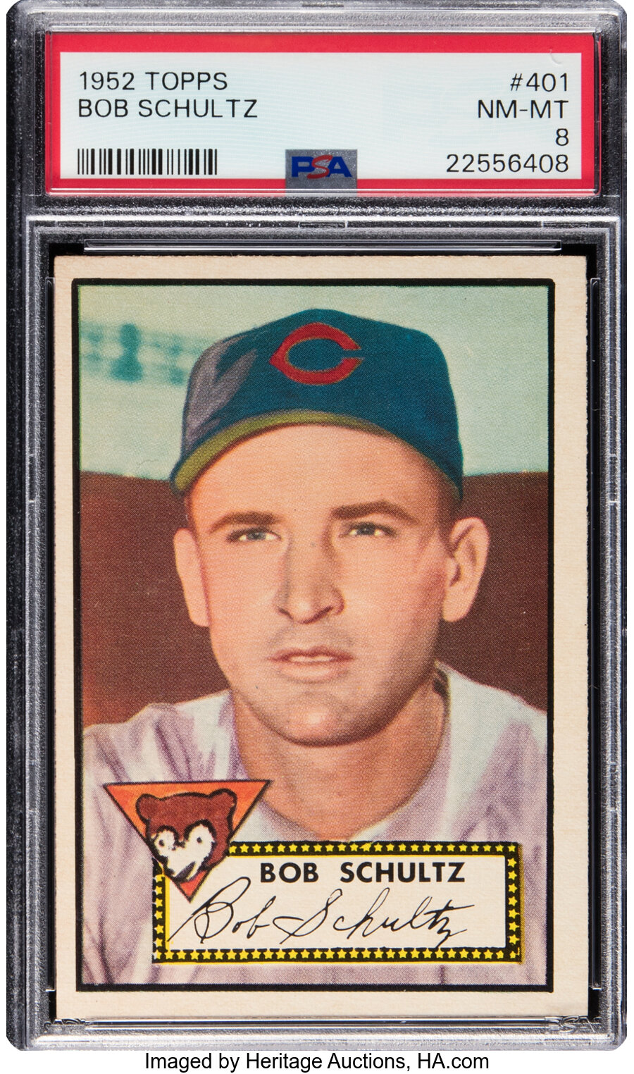 1952 Topps Bob Schultz #401 PSA NM-MT 8