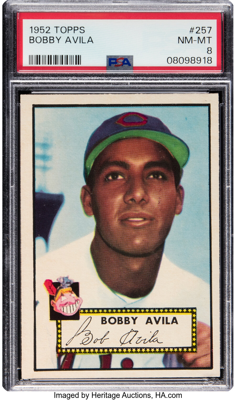 1952 Topps Bobby Avila #257 PSA NM-MT 8