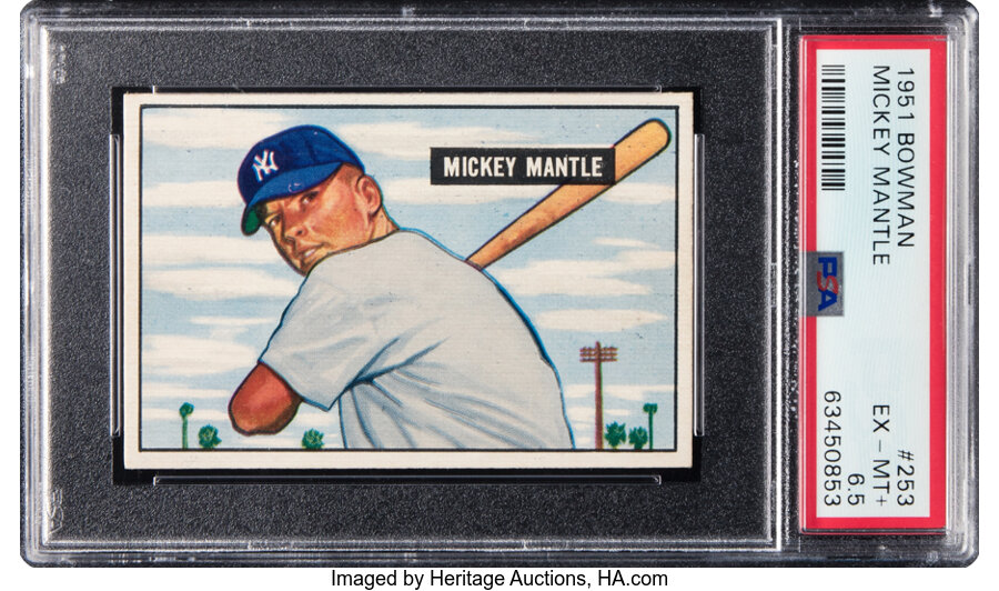 1951 Bowman Mickey Mantle Rookie #253 PSA EX-MT+ 6.5