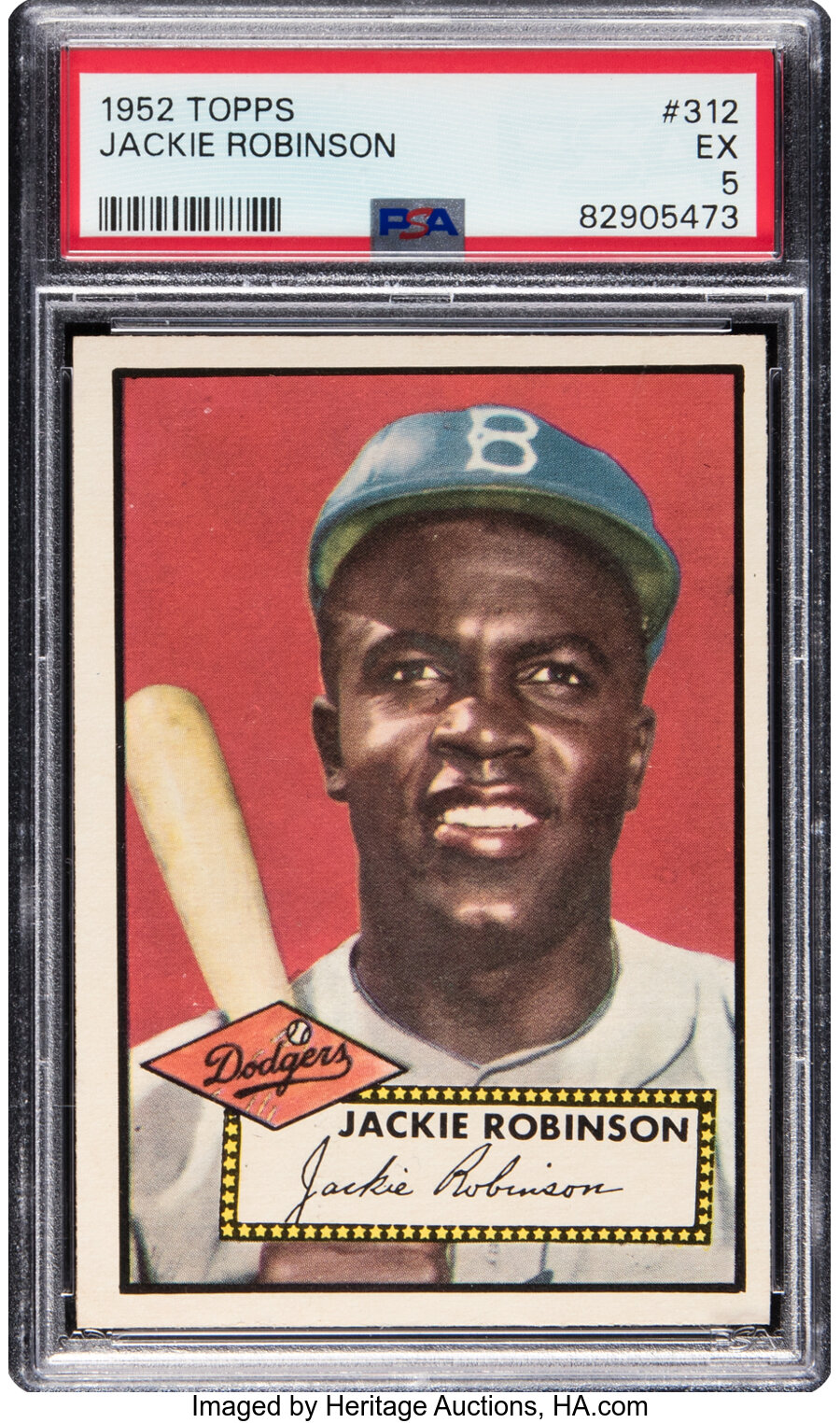 1952 Topps Jackie Robinson #312 PSA EX 5