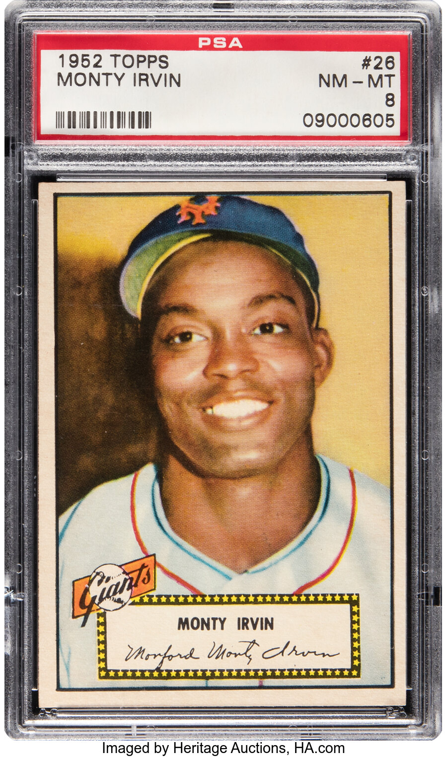 1952 Topps Monty Irvin #26 PSA NM/MT 8