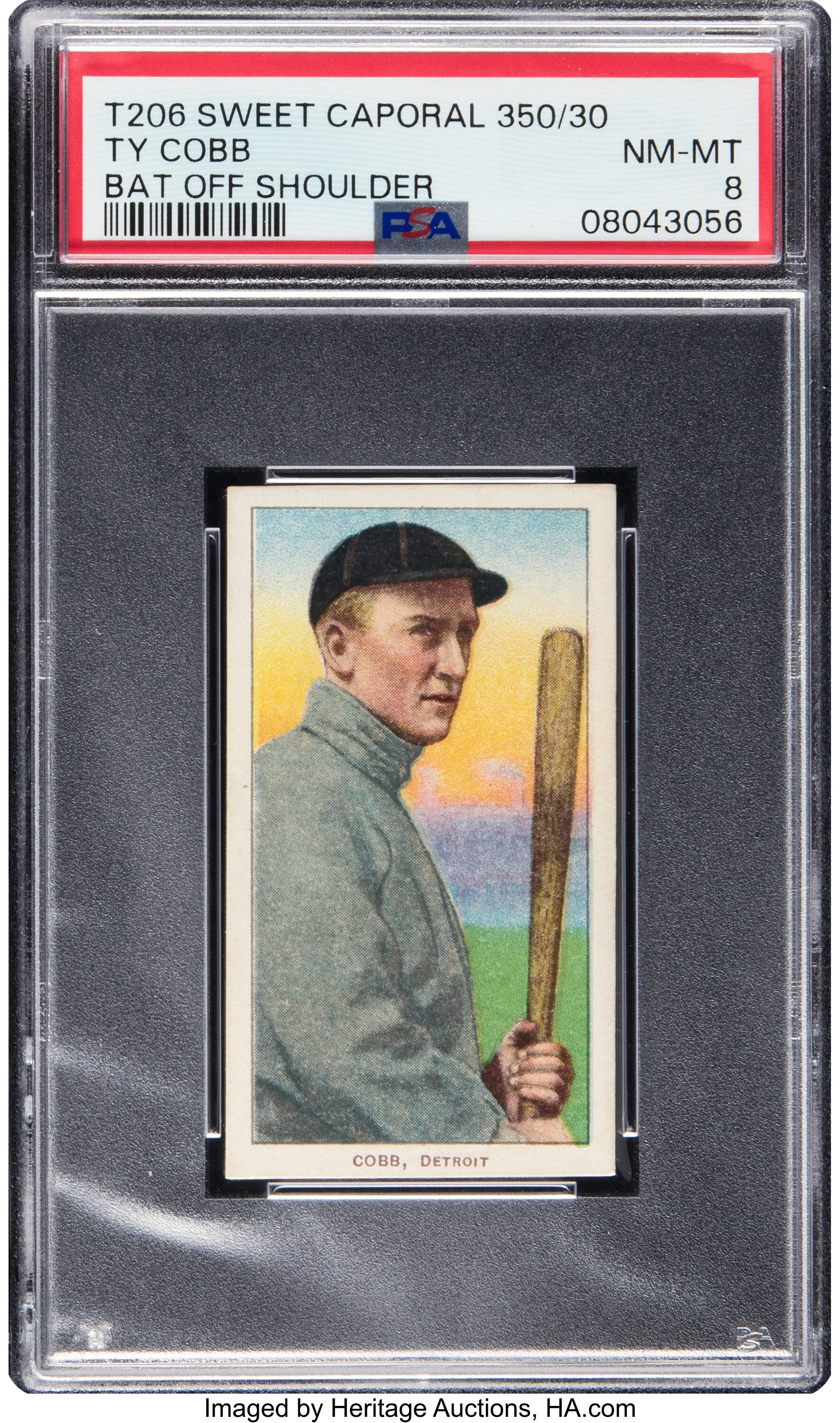 1909-11 T206 Sweet Caporal 350 Ty Cobb (Bat Off Shoulder) PSA NM-MT ...