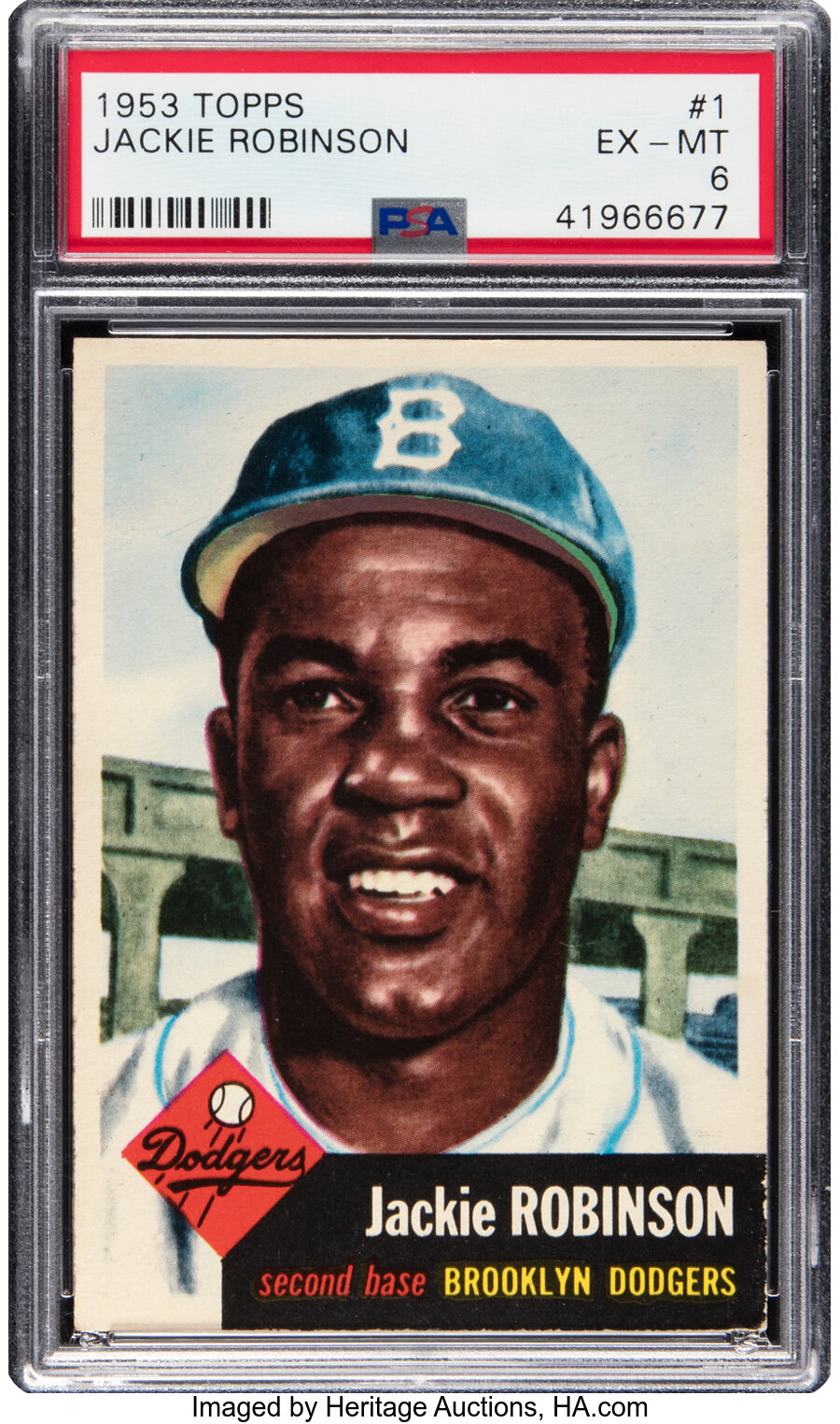 1953 Topps Jackie Robinson #1 PSA EX-MT 6