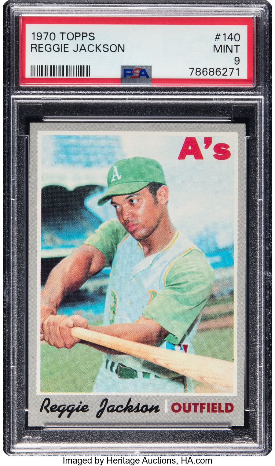 1970 Topps Reggie Jackson #140 PSA Mint 9