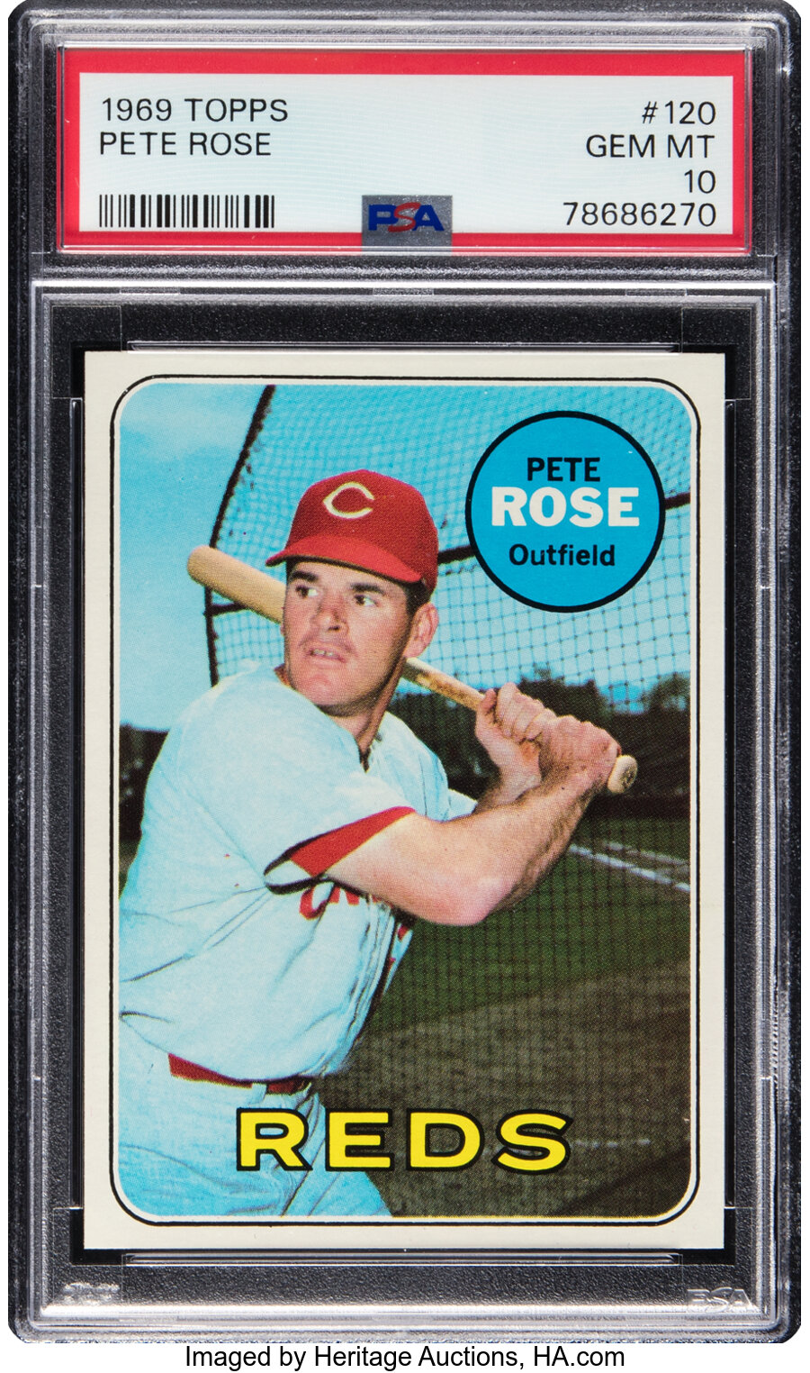 1969 Topps Pete Rose #120 PSA Gem Mint 10