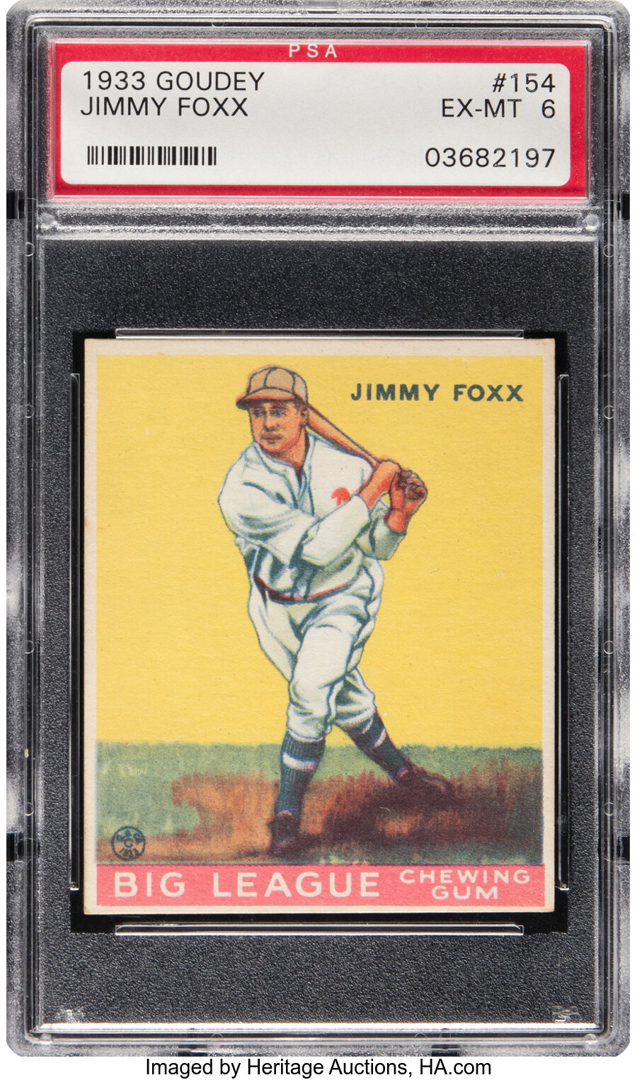 1933 Goudey Jimmy Foxx #154 PSA EX/MT 6