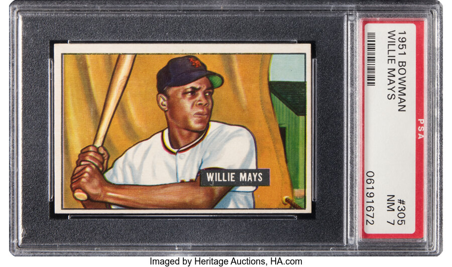 1951 Bowman Willie Mays Rookie #305 PSA NM 7