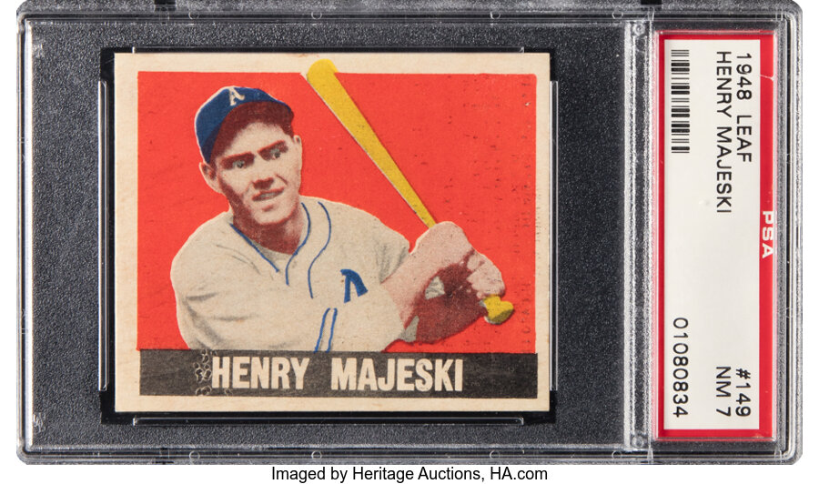 1948 Leaf Henry Majeski #149 PSA NM 7 - Pop Three, One Higher