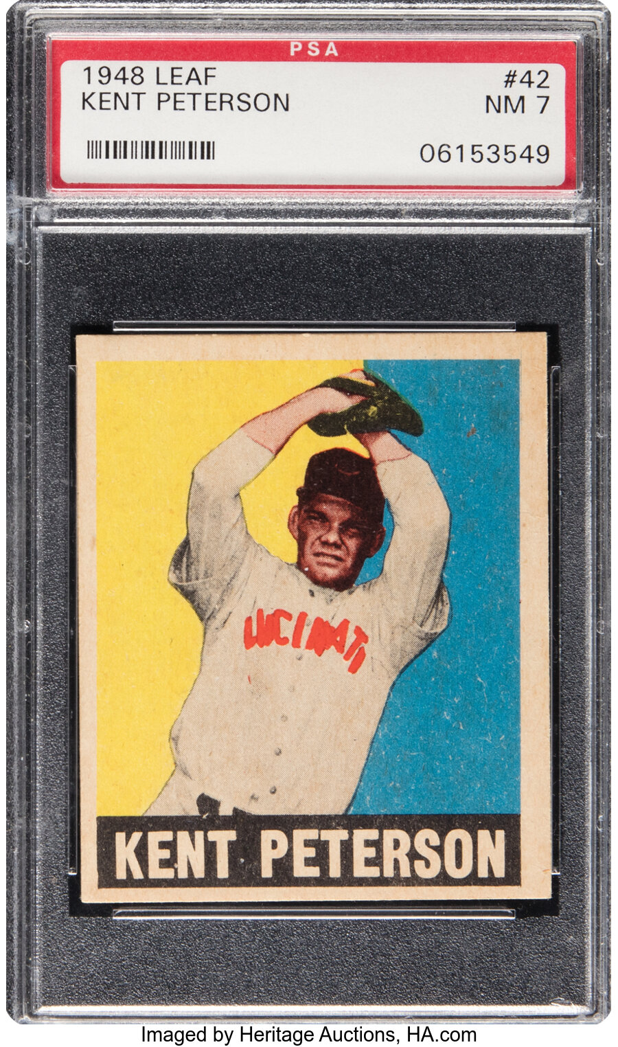 1948 Leaf Kent Peterson #42 PSA NM 7