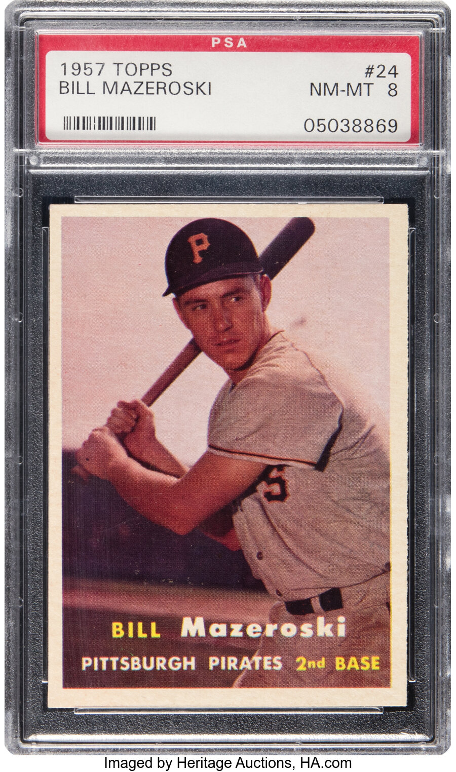 1957 Topps Bill Mazeroski #24 PSA NM/MT 8