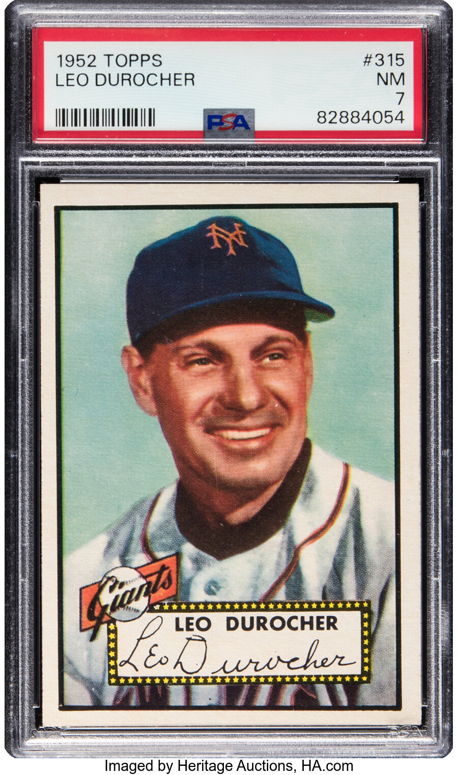 1952 Topps Leo Durocher #315 PSA NM 7