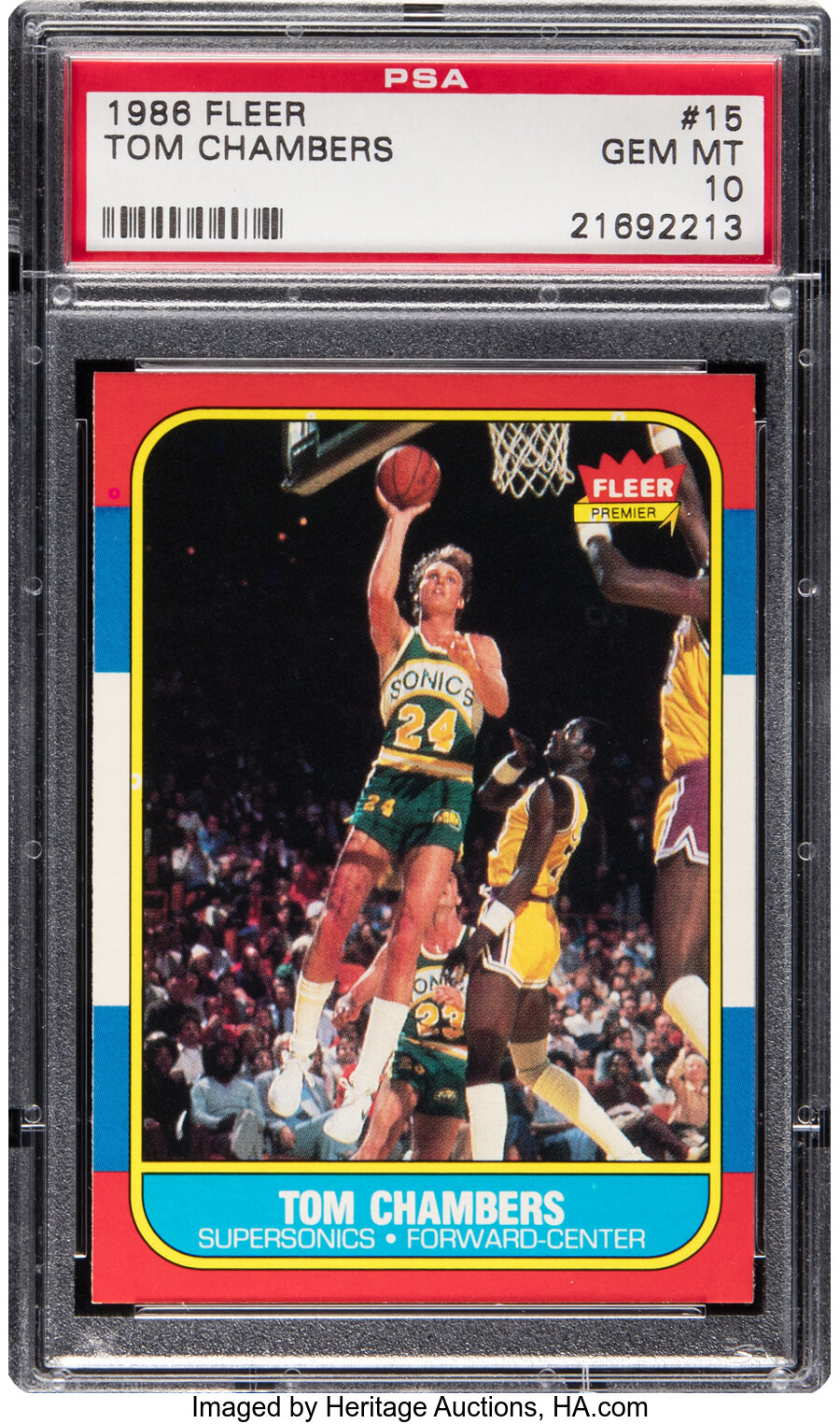 1986 Fleer Tom Chambers #15 PSA Gem Mint 10