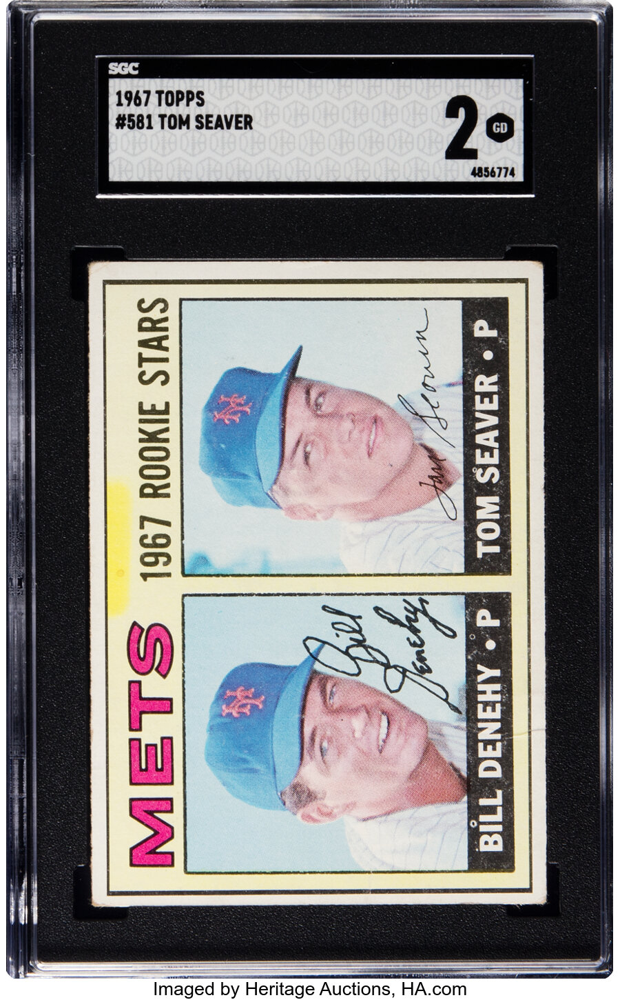 1967 Topps Tom Seaver - Mets Rookies #581 SGC Good 2