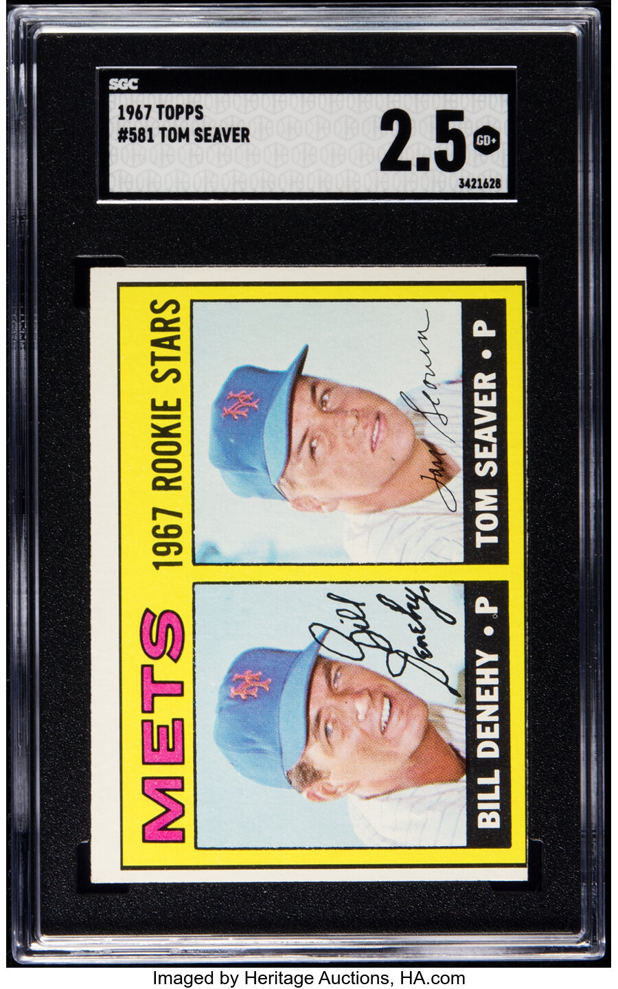 1967 Topps Tom Seaver - Mets Rookies #581 SGC Good+ 2.5