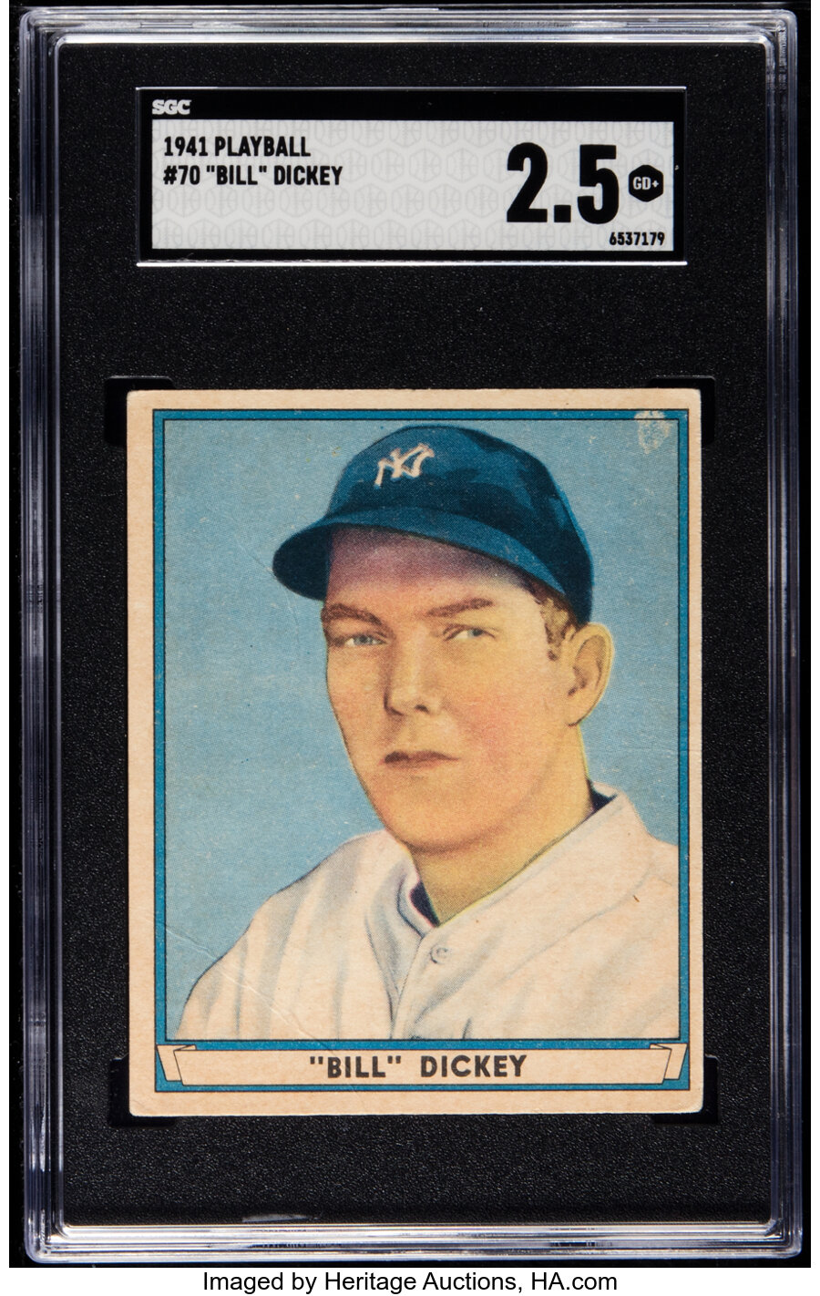 1941 Play Ball Bill Dickey #70 SGC Good+ 2.5