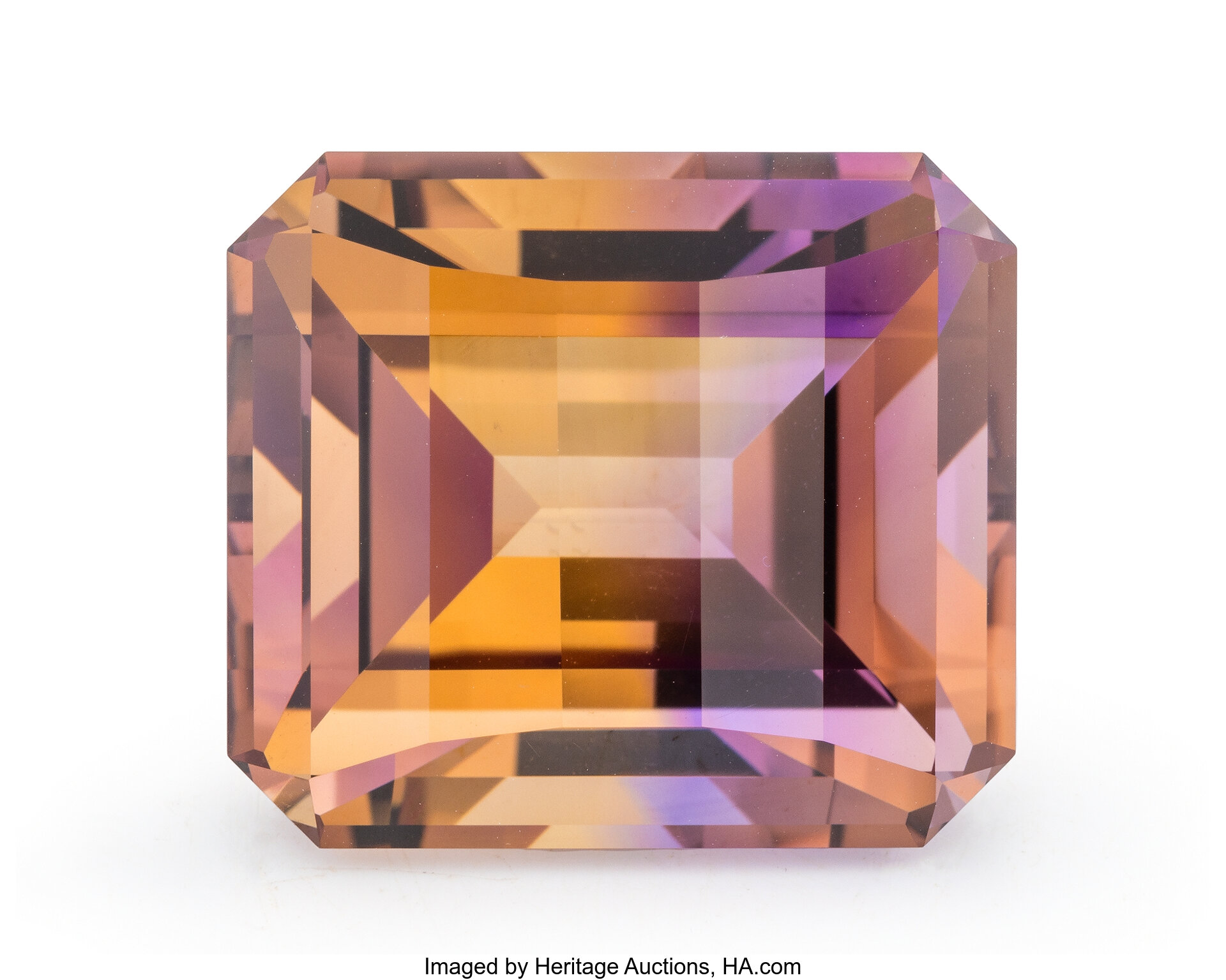 Amétrine Naturelle 8.36 Carats VVS1 - Bolivie, Forme Octogonale, Non Chauffée - Certifiée A Bijoux