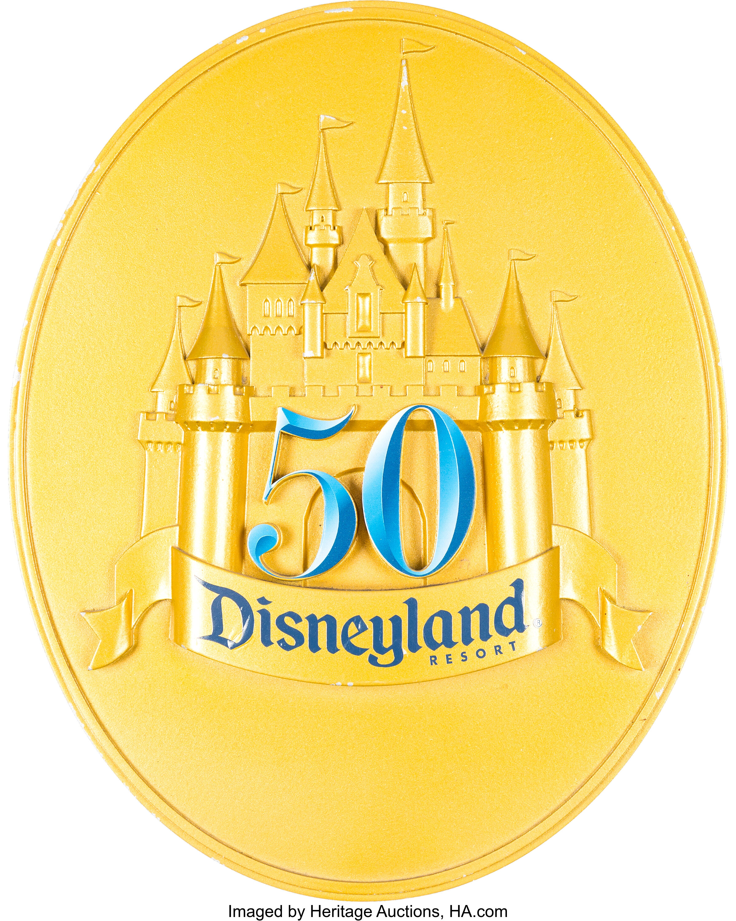 Disneyland - 50th Anniversary Disneyland Plaque (Walt Disney, | Lot ...