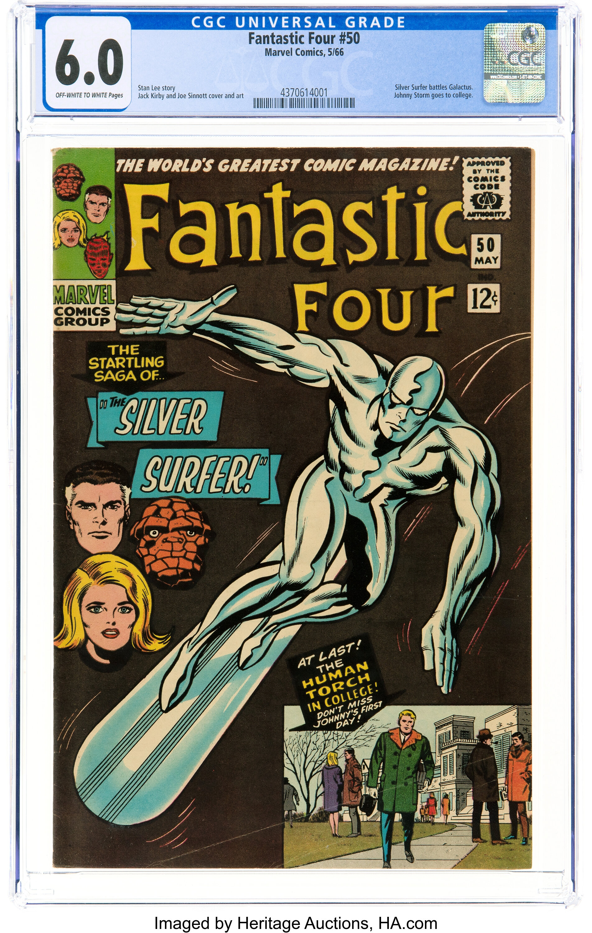 Fantastic Four #50 (marvel, 1966) Cgc Fn 6.0 Off-white To White 