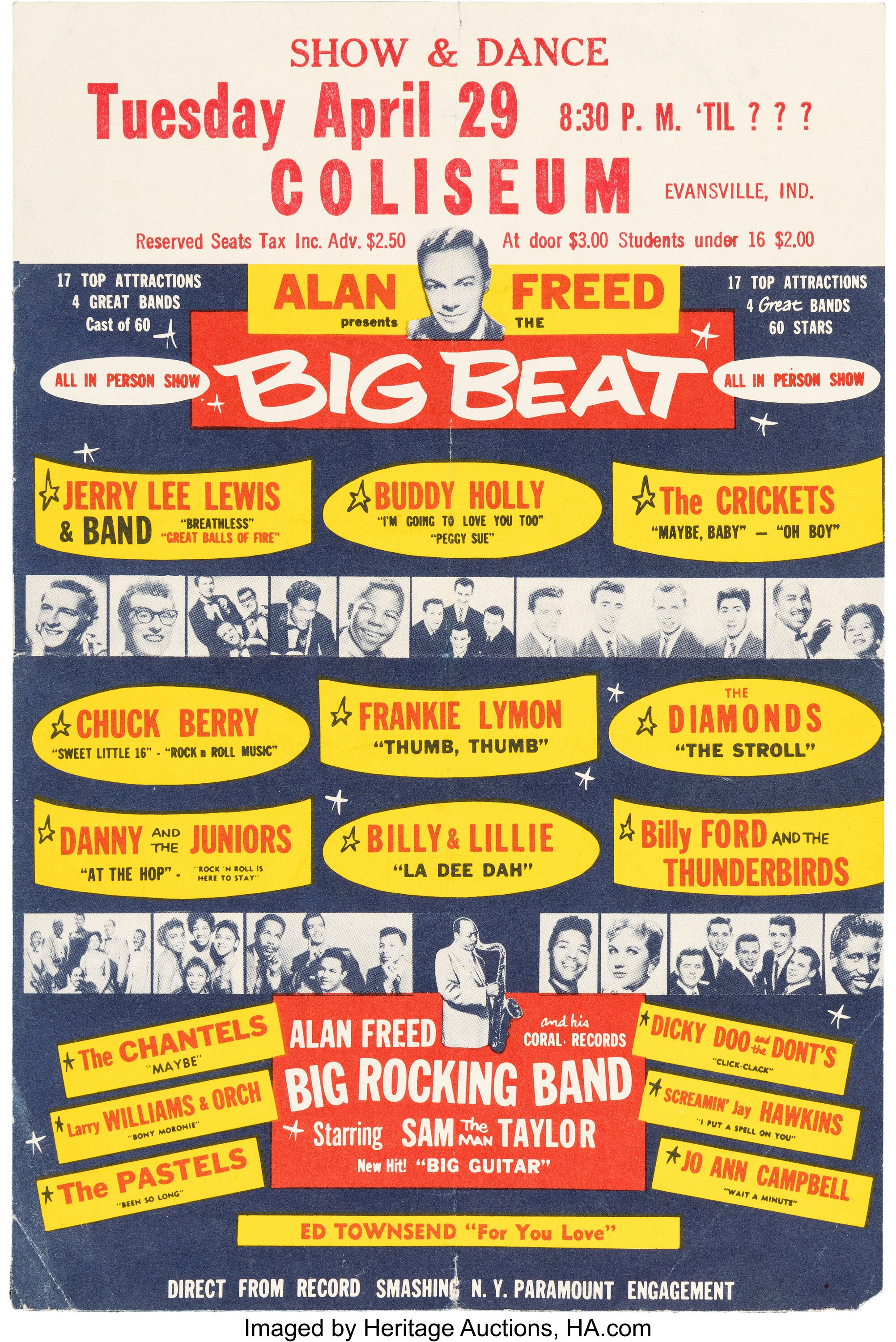 Buddy Holly, Chuck Berry 1958 Alan Freed 