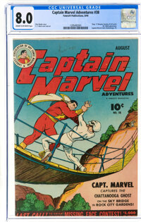 Captain Marvel Adventures #38 (Fawcett Publications, 1944) CGC VF 8.0 Cream to off-white pages