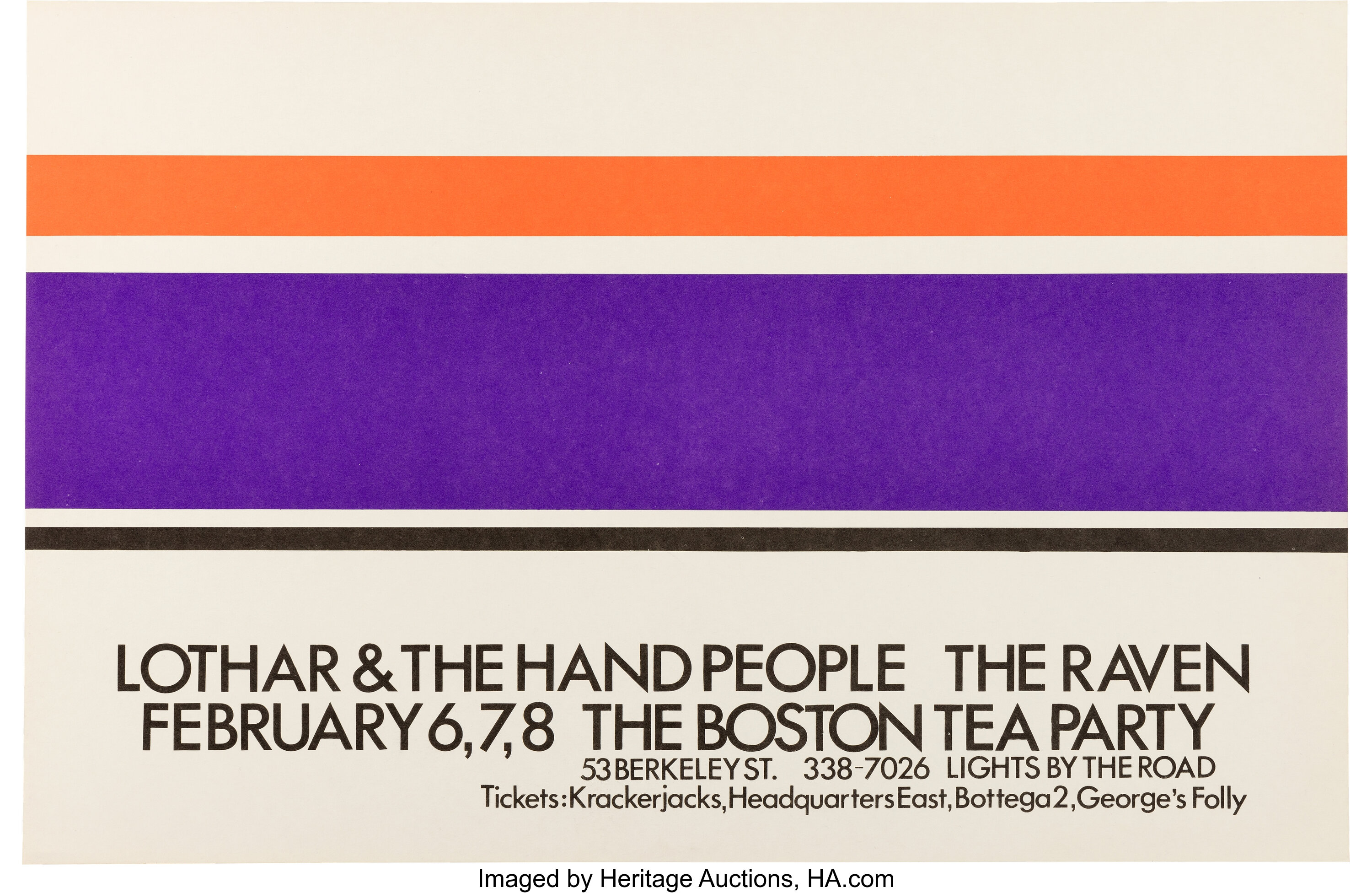 Lothar & the Hand People 1969 Boston Tea Party Concert Poster ...