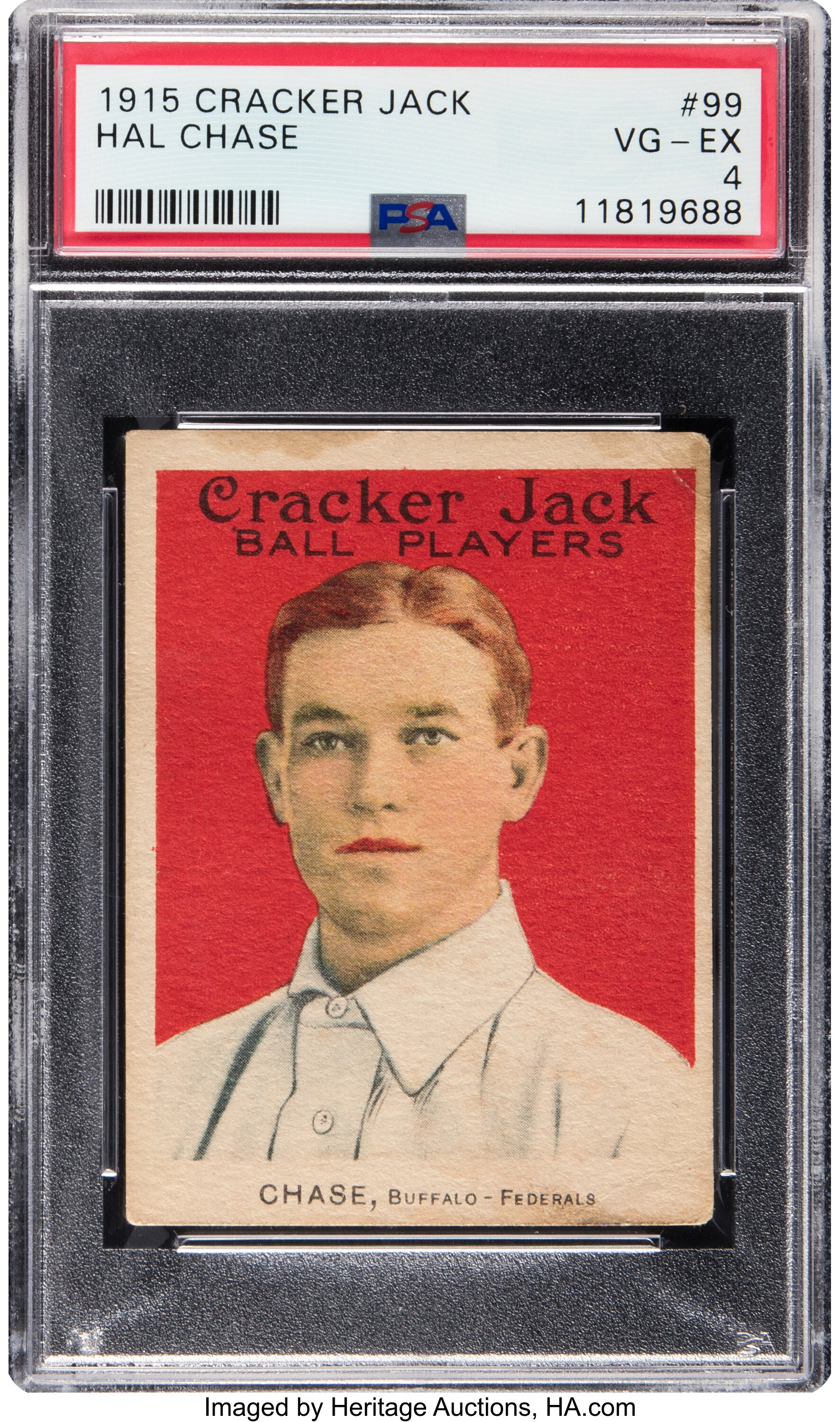 1915 Cracker Jack Hal Chase #99 PSA VG-EX 4.... Baseball Cards | Lot ...