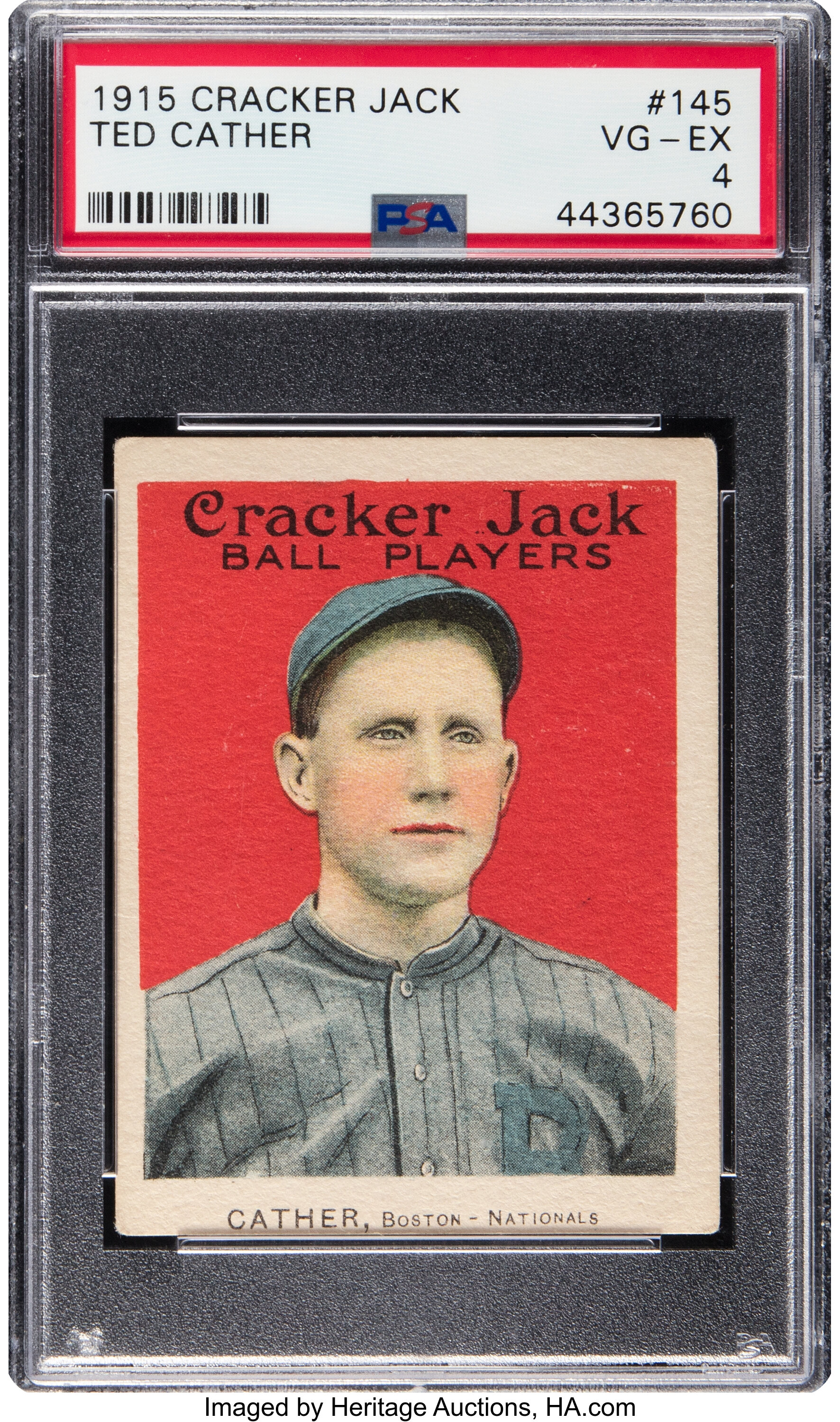 1915 Cracker Jack Ted Cather #145 PSA VG-EX 4.... Baseball Cards | Lot ...