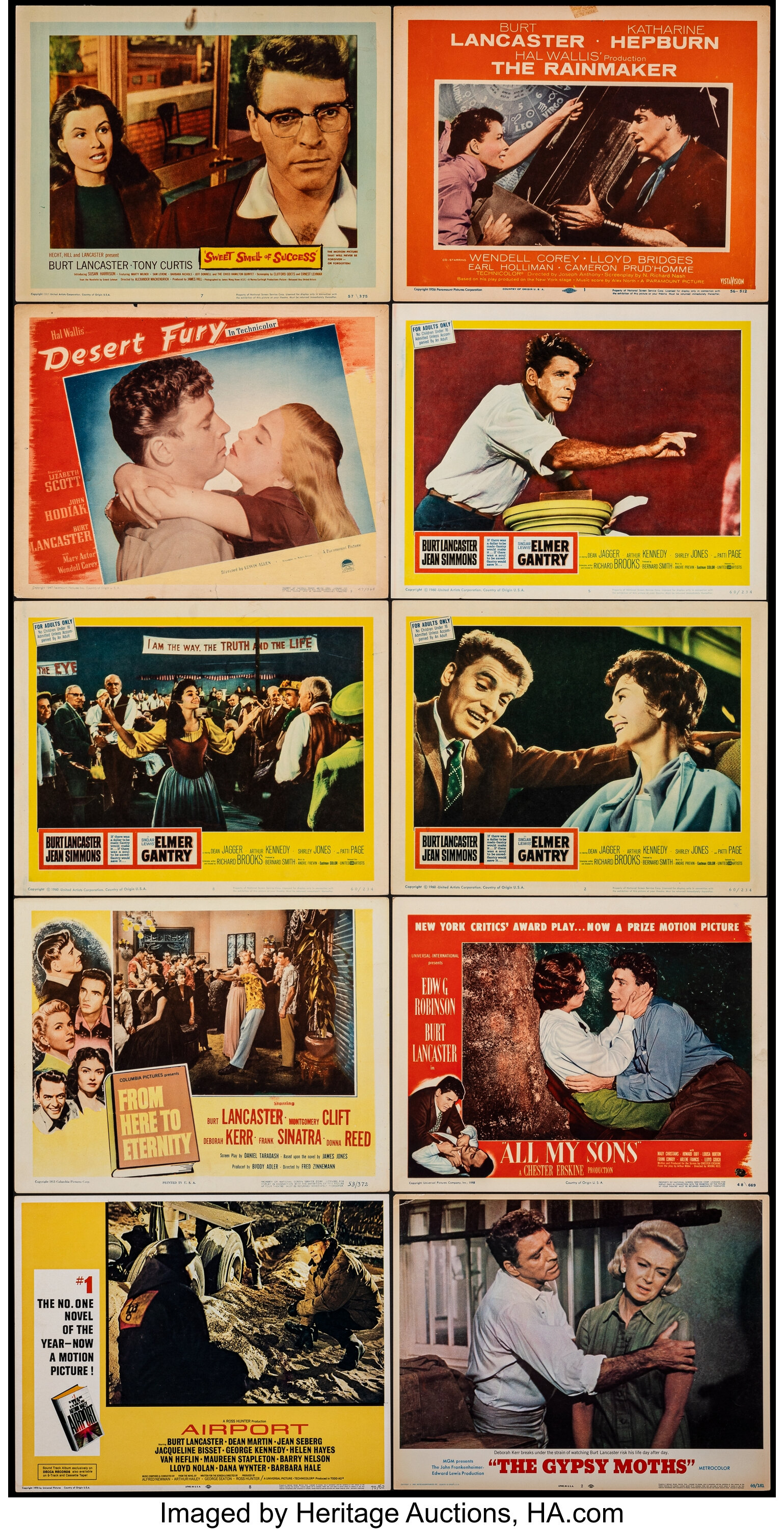 Sweet Smell of Success & Other Lots (United Artists, 1957). Very | Lot ...