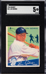 1934 Goudey Lou Gehrig #61 SGC EX 5