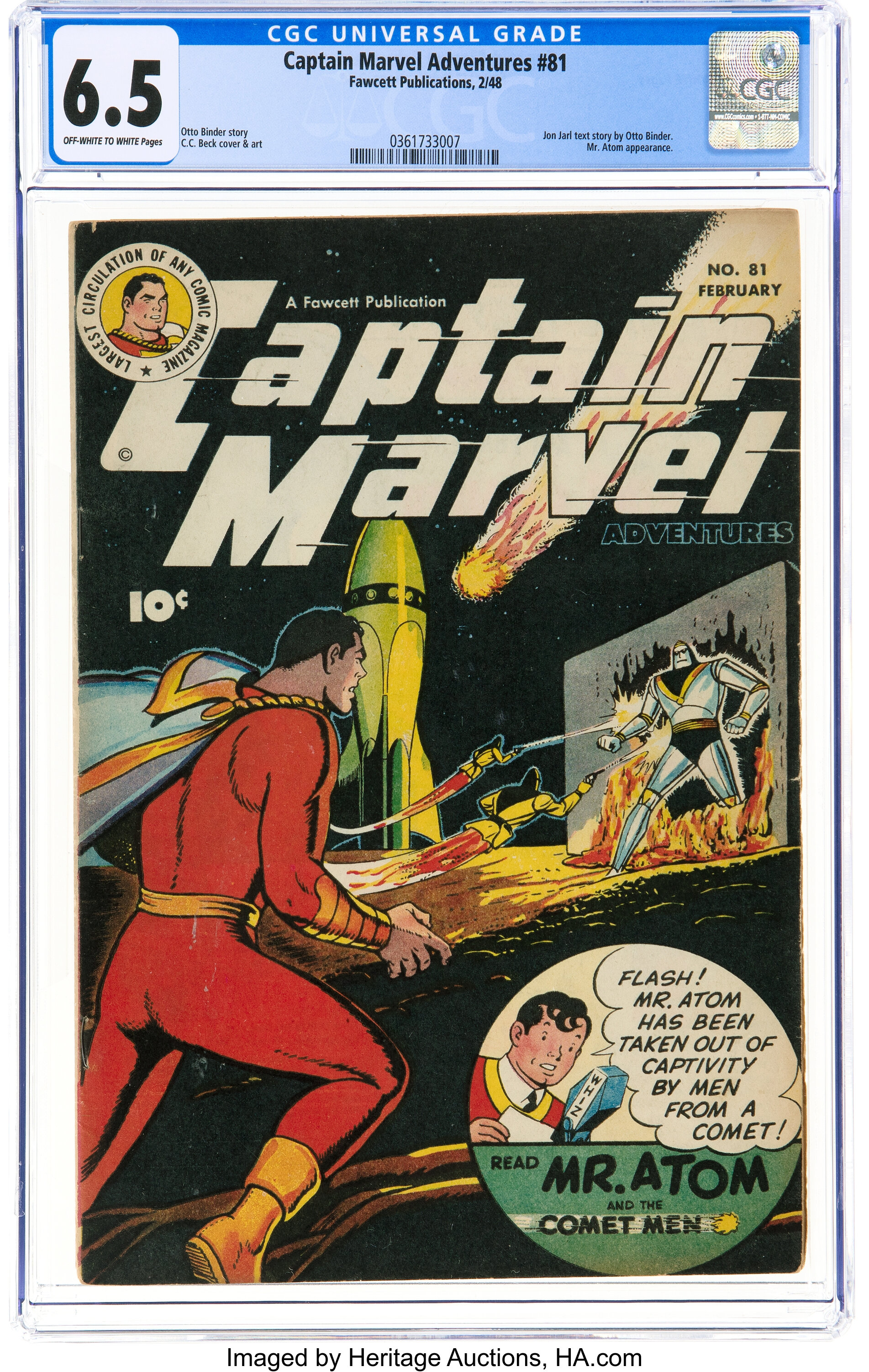 Captain Marvel Adventures #81 (fawcett Publications, 1948) Cgc Fn+ 