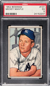 1952 Bowman Mickey Mantle #101 PSA EX 5