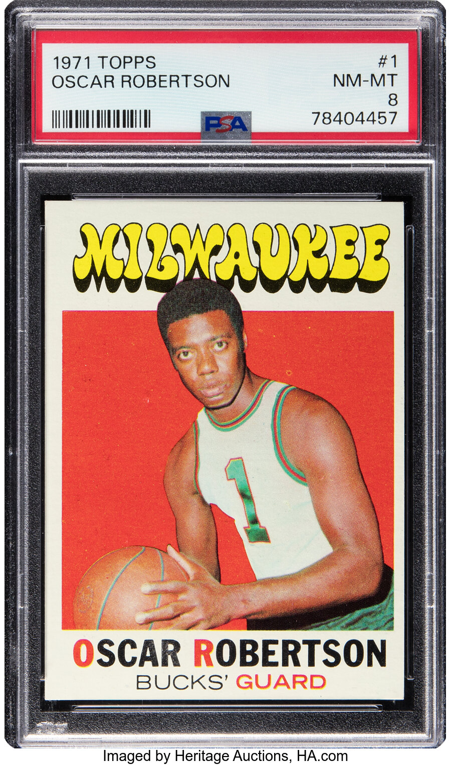 1971 Topps Oscar Robertson #1 PSA NM-MT 8