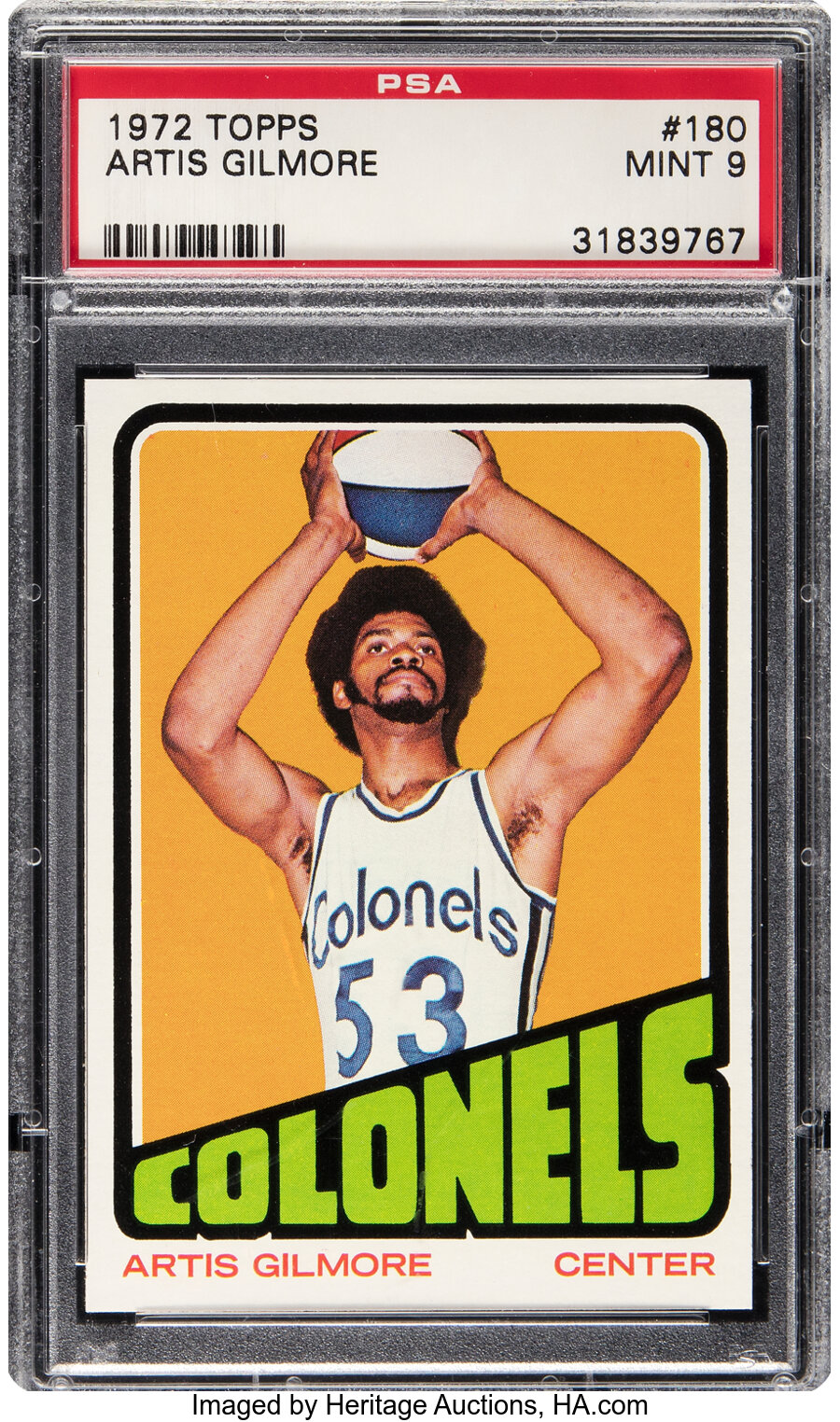 1972 Topps Artis Gilmore #180 PSA Mint 9