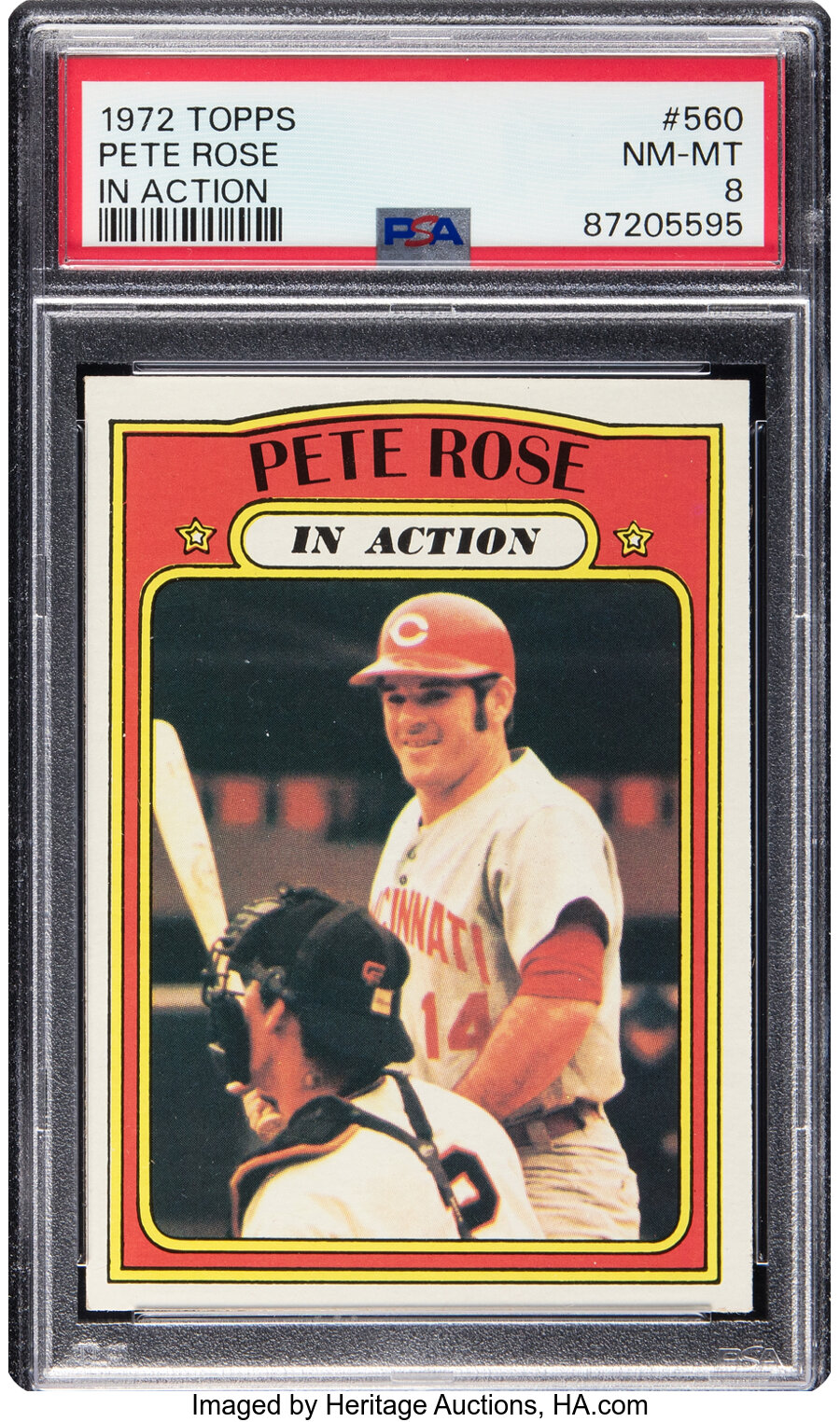 1972 Topps Pete Rose (In Action) #560 PSA NM-MT 8