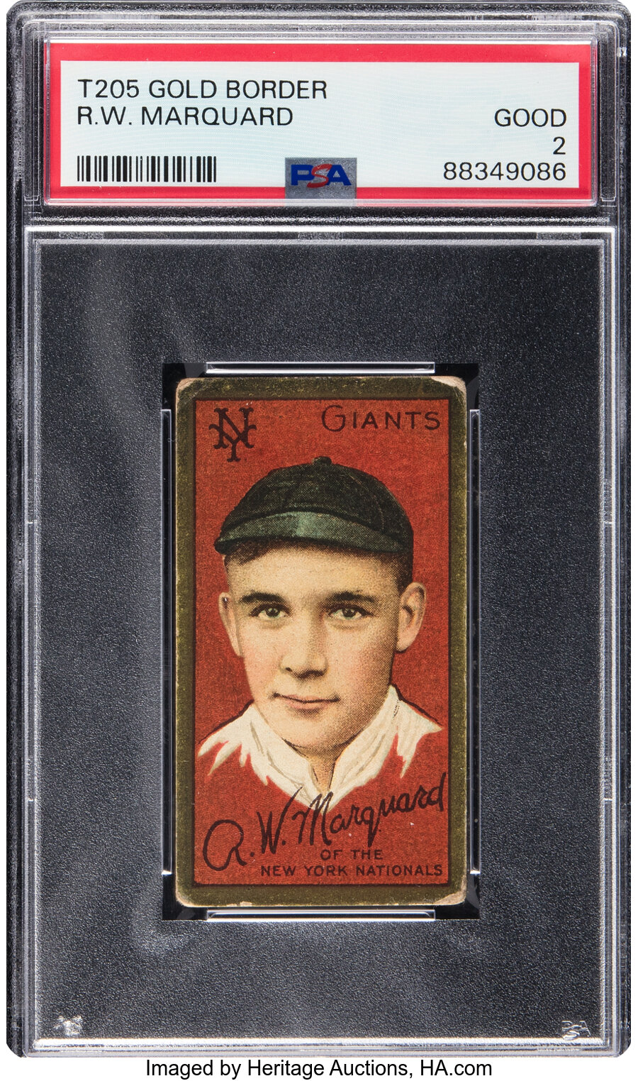 1911 T205 Piedmont Rube Marquard PSA Good 2