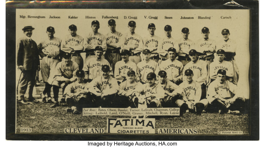 1913 T200 Fatima Team Cards Cleveland Americans. Beautiful VG